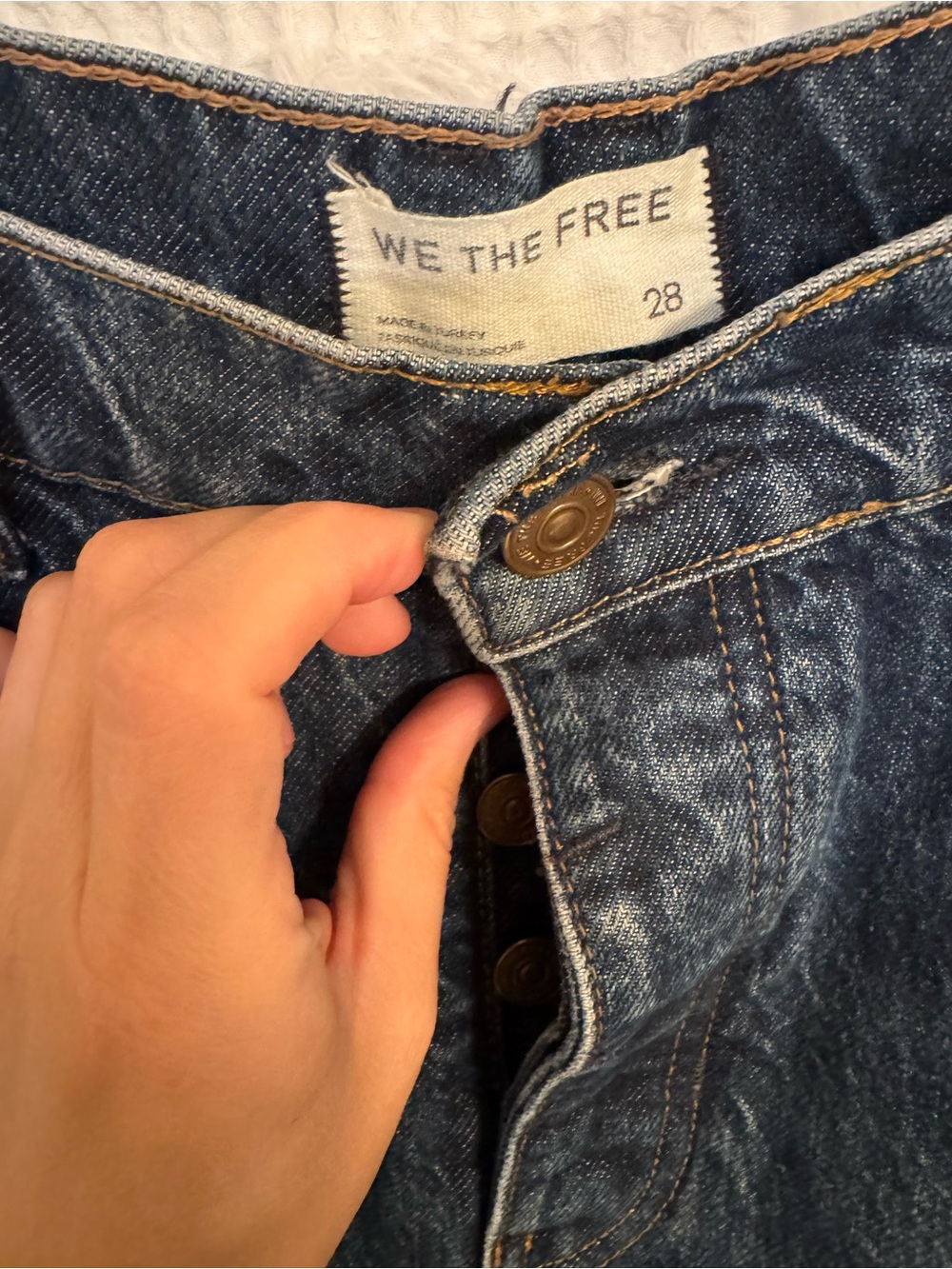 We The Free Good Luck Midrise Barrel Jean in deep end blue - Picture 8 of 9